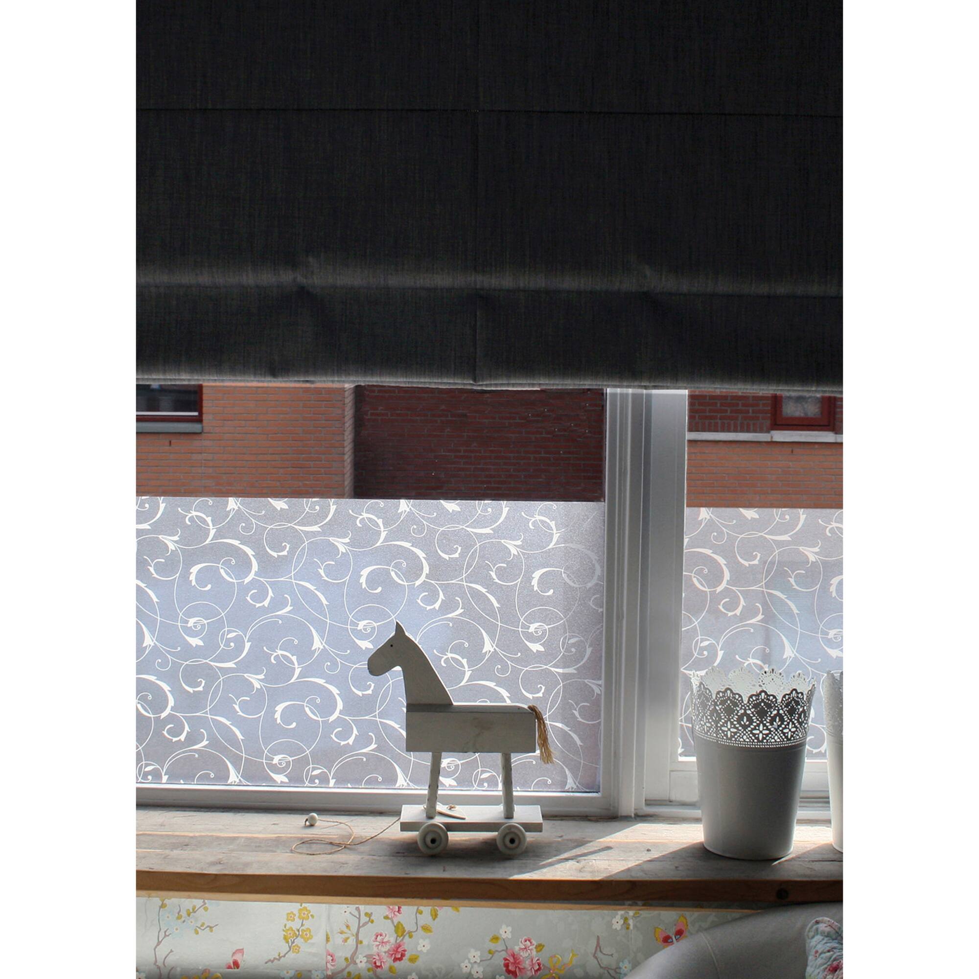 Fablon Scroll Flower Static Window Film